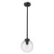 Z-Lite Laurent Outdoor Pendant, 1-Light, 8 In.W x 9 In.H, Black/Clear Seedy 599P8-BK - alternate 6